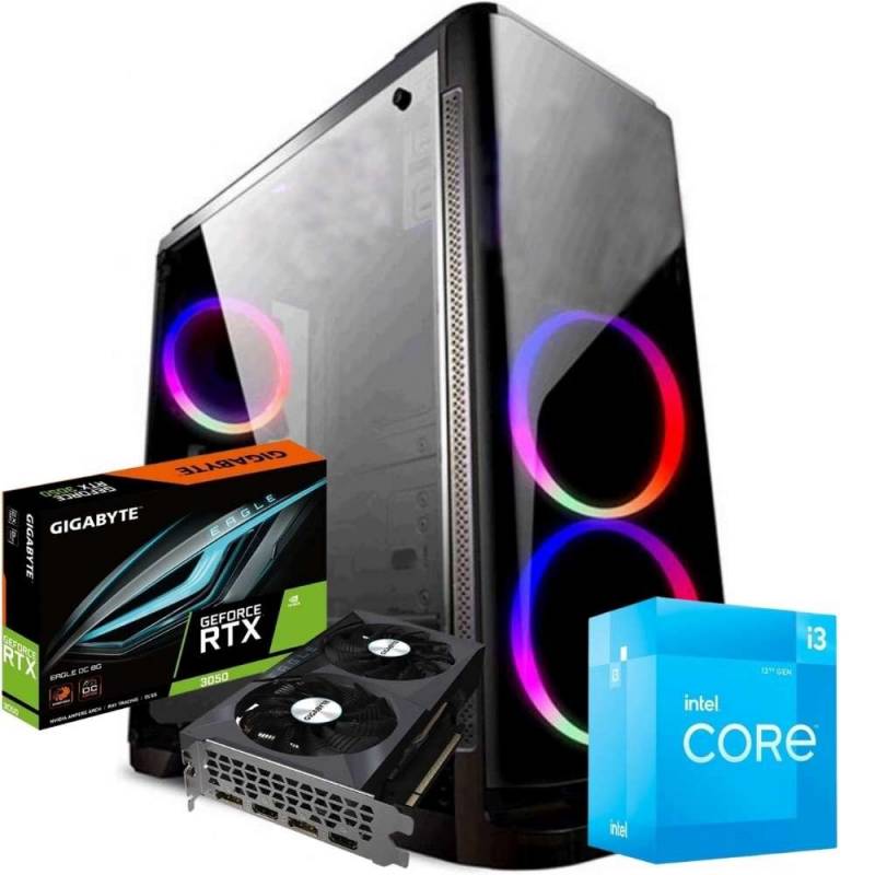 Pc Gamer Intel Core I3 12100f | Rtx 3050 8gb | 16gb Ram | Ssd 480 Gb | Fuente 550w 80 Plus Bronze