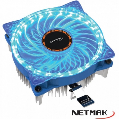 Cpu Cooler Netmak Led Azul Nm-q70