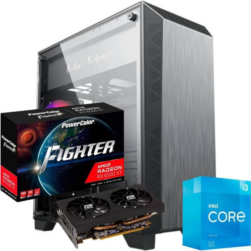 Pc Gamer Intel Core I3 10105f | Rx 6500 Xt 4gb | 16gb Ram | Ssd 480 Gb | Fuente 550w 80 Plus Bronze