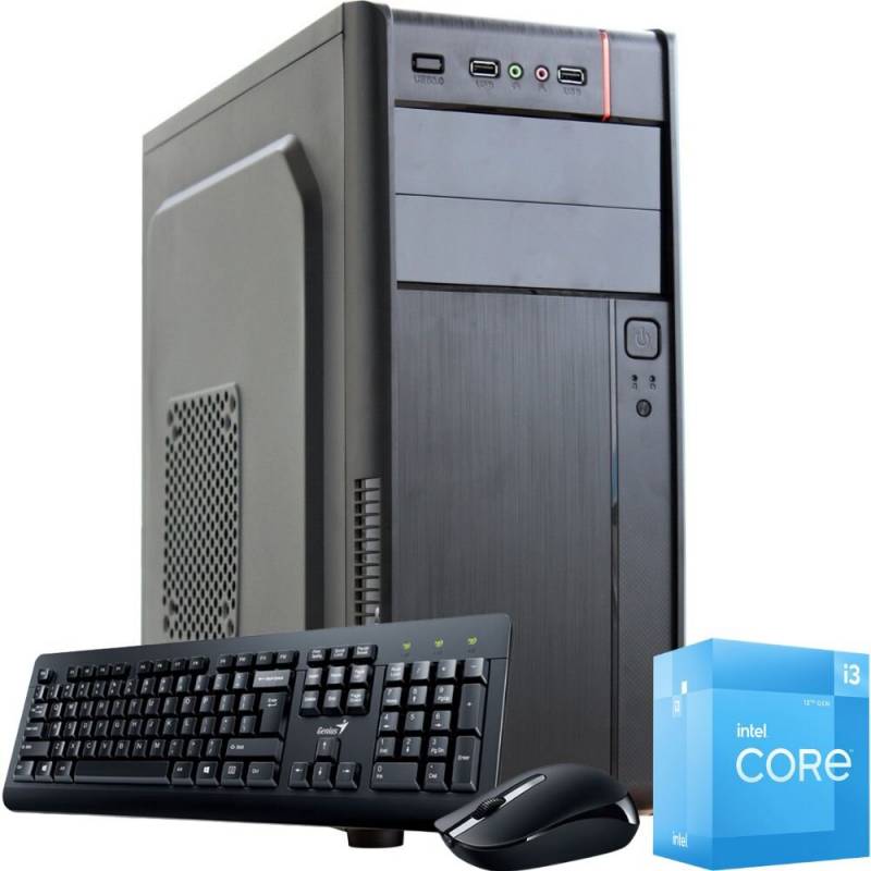Pc Office Intel Core I3 12100 - Mother H610 - 8gb Ram - Ssd 240gb - Gabinete En Kit + 500w