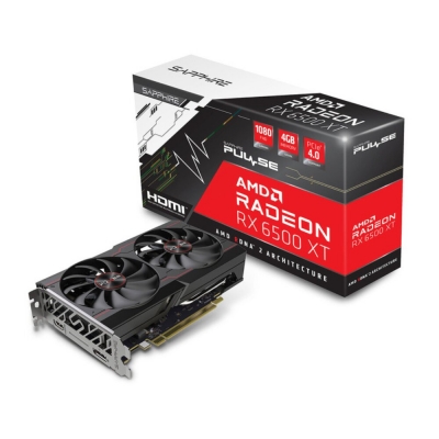 Placa De Video Sapphire Radeon Rx 6500 Xt Pulse Gaming Oc 4gb