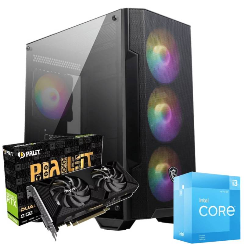 Pc Gamer Intel Core I3 12100f - Rtx 2060 Super - 16gb Ram - Ssd 500gb - Fuente 550w 80 Plus