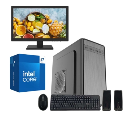 Combo Oficina Intel Core I7 12700 - 16Gb Ram - Ssd 480Gb - Gabinete En Kit + Monitor 19'' + Periféricos