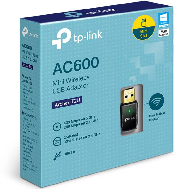 Placa Wifi Usb Tp-link Archer T2u Ac600